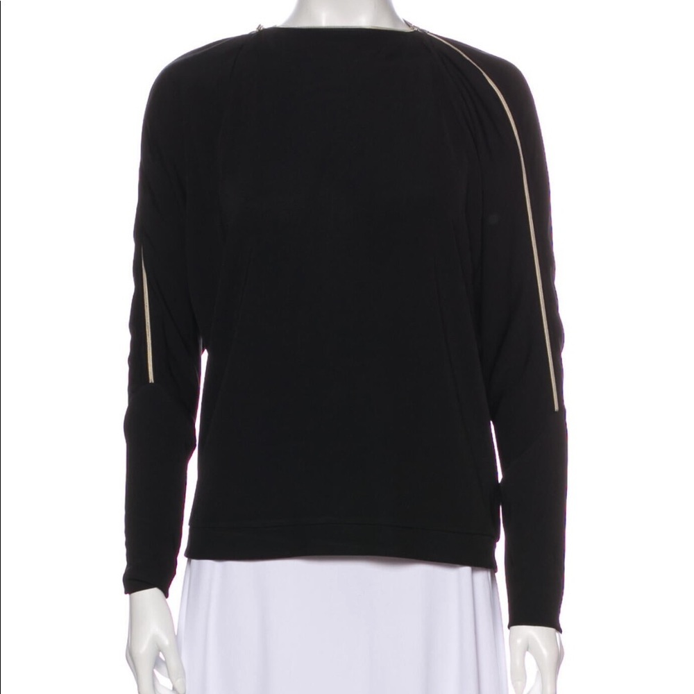 L’AGENCE Crew Neck Long Sleeve Sweatshirt